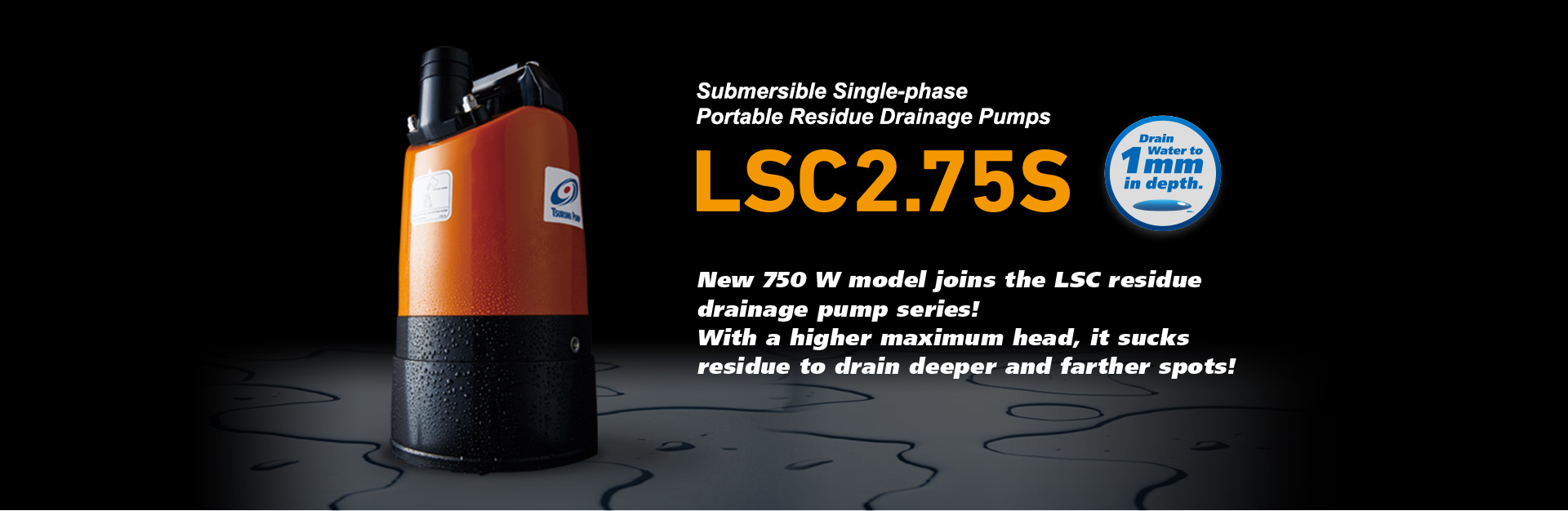 Submersible Single-phase Portable Residue Drainage Pumps LSC2.75S